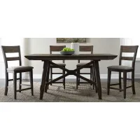 Double Bridge 5-pc. Counter Height Dining Set in Dark Brown by Liberty Furniture