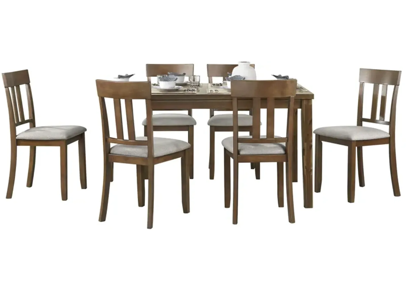 Tigard 7 Piece Dining Set in Cherry by Homelegance