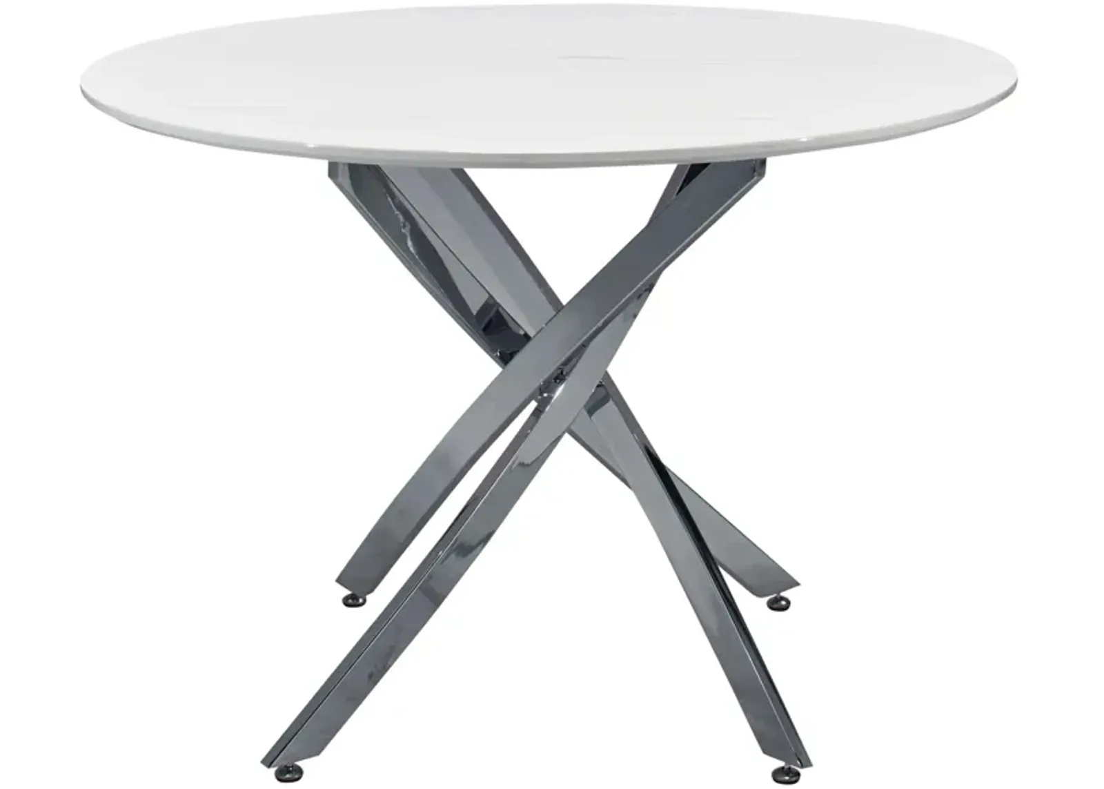 Macie 2-pc Dining Table in Black;White;Chrome by Bellanest