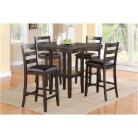 Radley 5-pc. Counter-Height Dining Set in Espresso by Crown Mark