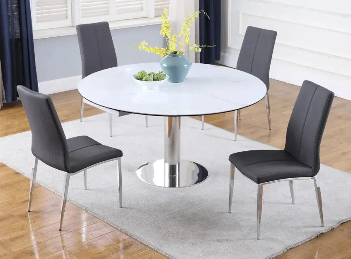 Tayil 5-pc. Dining Set in Gray by Chintaly Imports