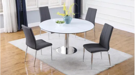 Tayil 5-pc. Dining Set in Gray by Chintaly Imports