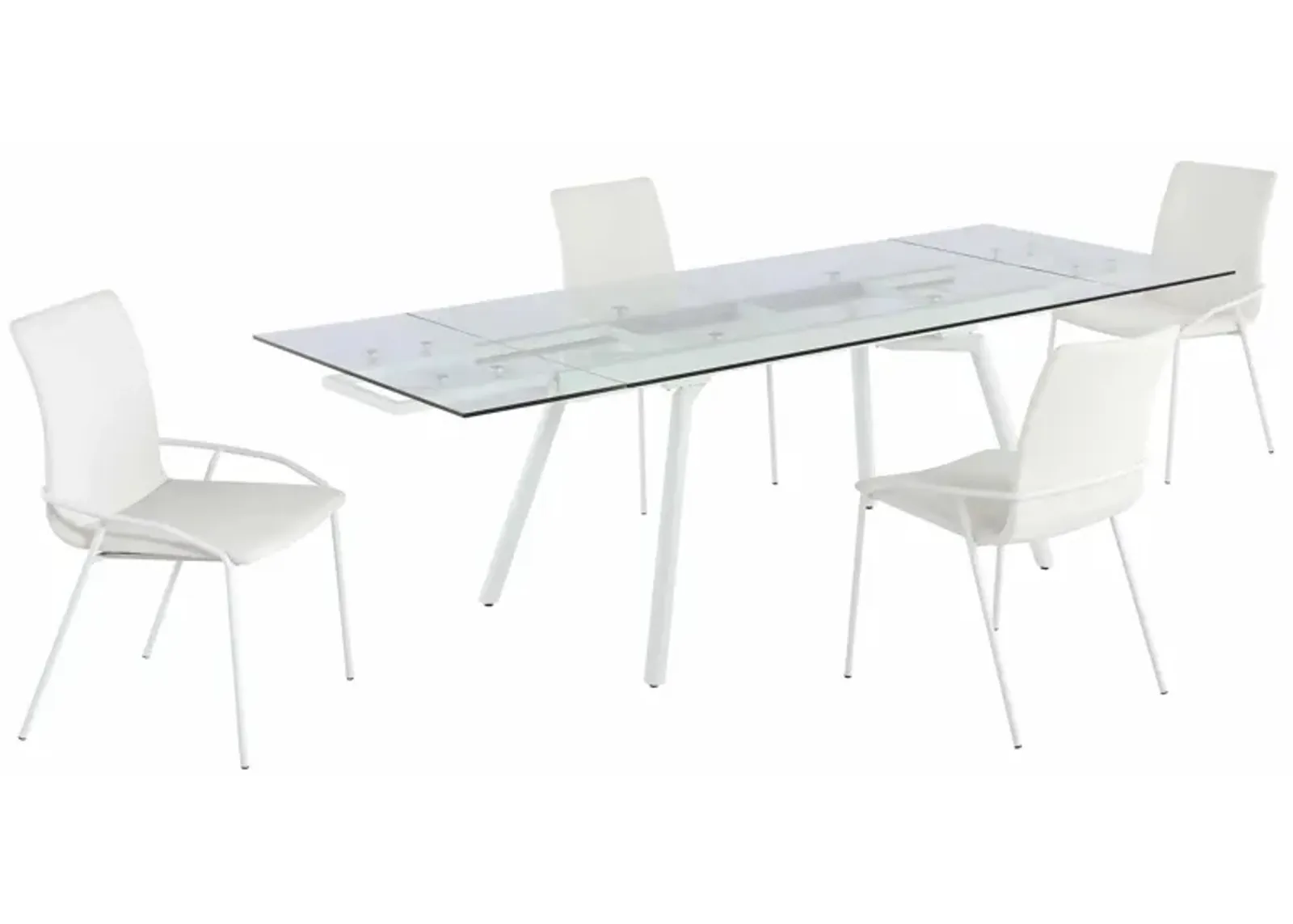 Alicia 5-pc. Dining Set in White by Chintaly Imports