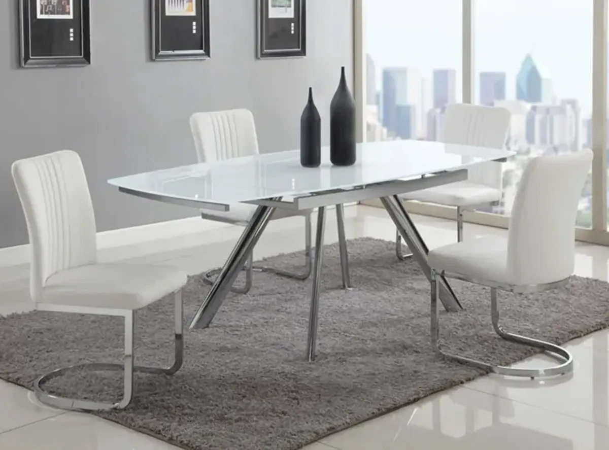 Fairchild 5-pc. Dining Set in White Gloss by Chintaly Imports