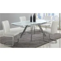 Fairchild 5-pc. Dining Set in White Gloss by Chintaly Imports