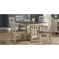Bremerton 5-pc. Rectangular Dining Set with Butterfly Leaf in Saddledust-Oyster by A-America
