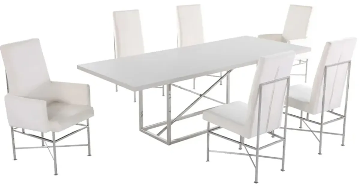 Kandell 7-pc. Dining Set in Gray by Chintaly Imports