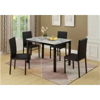 Hanneke 5-pc. Dining Set in White by Crown Mark