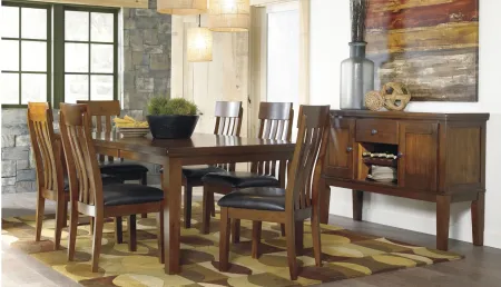 Fowler 7-pc. Dining Set in Medium Brown by Ashley Furniture