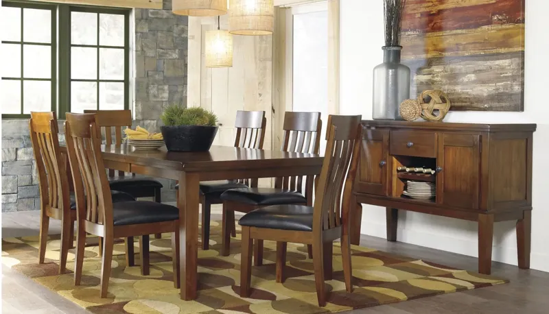 Fowler 7-pc. Dining Set in Medium Brown by Ashley Furniture