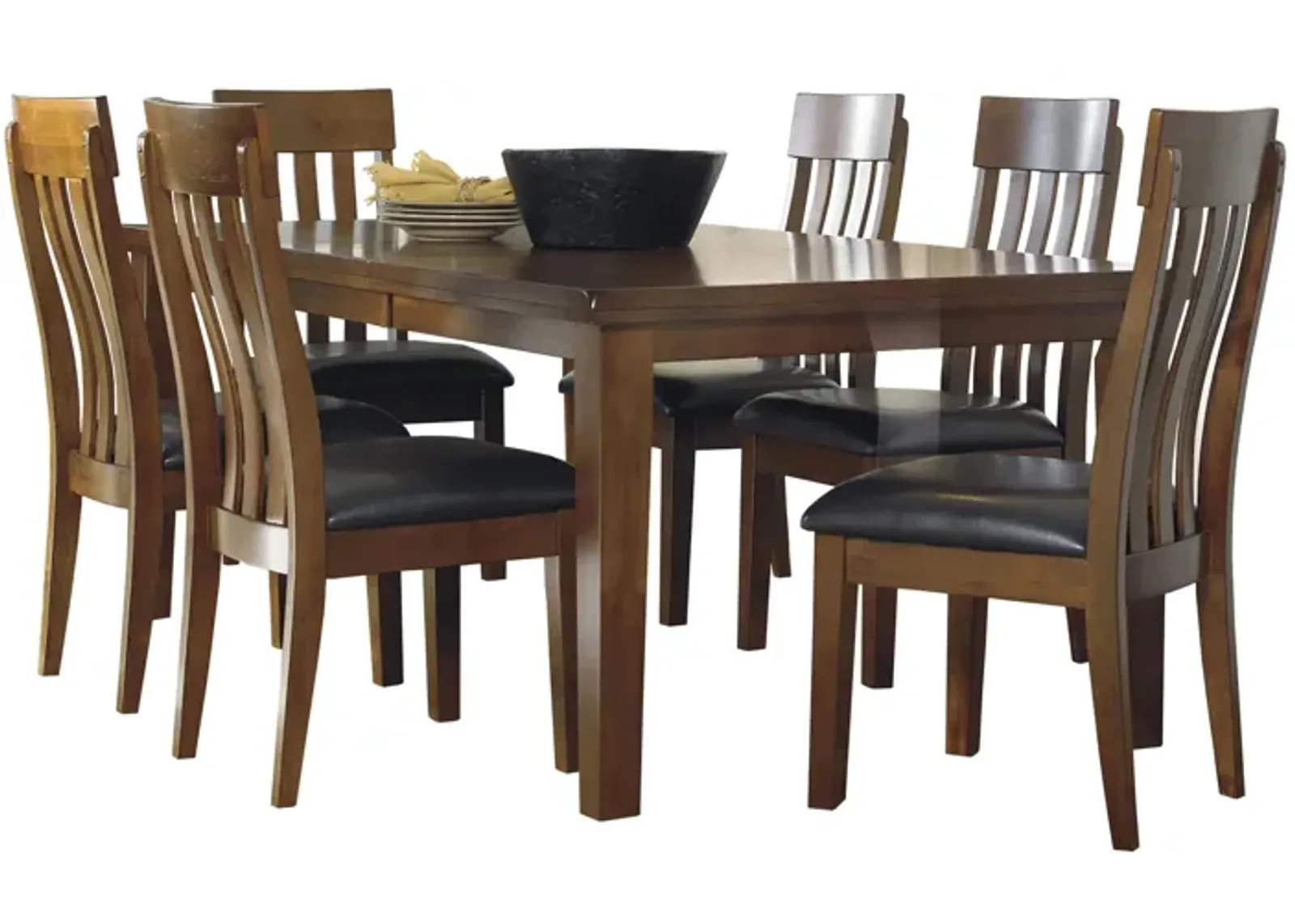 Fowler 7-pc. Dining Set in Medium Brown by Ashley Furniture