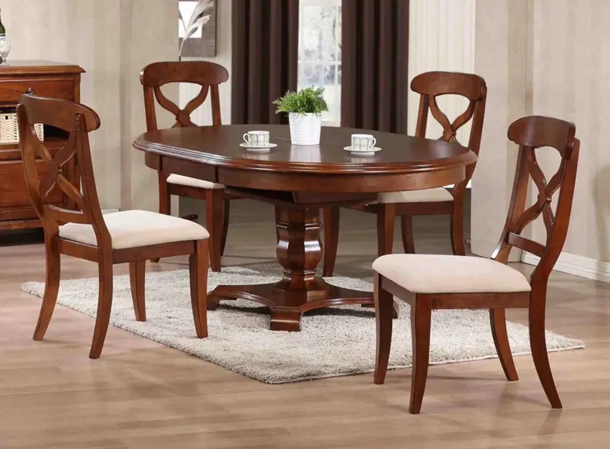 Fenway 5-pc. Dining Set w/ Leaf in Chestnut by Sunset Trading