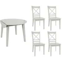 Simplicity 5-pc. X-Back Dining Set in Dove by Jofran