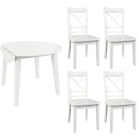 Simplicity 5-pc. X-Back Dining Set in Paperwhite by Jofran