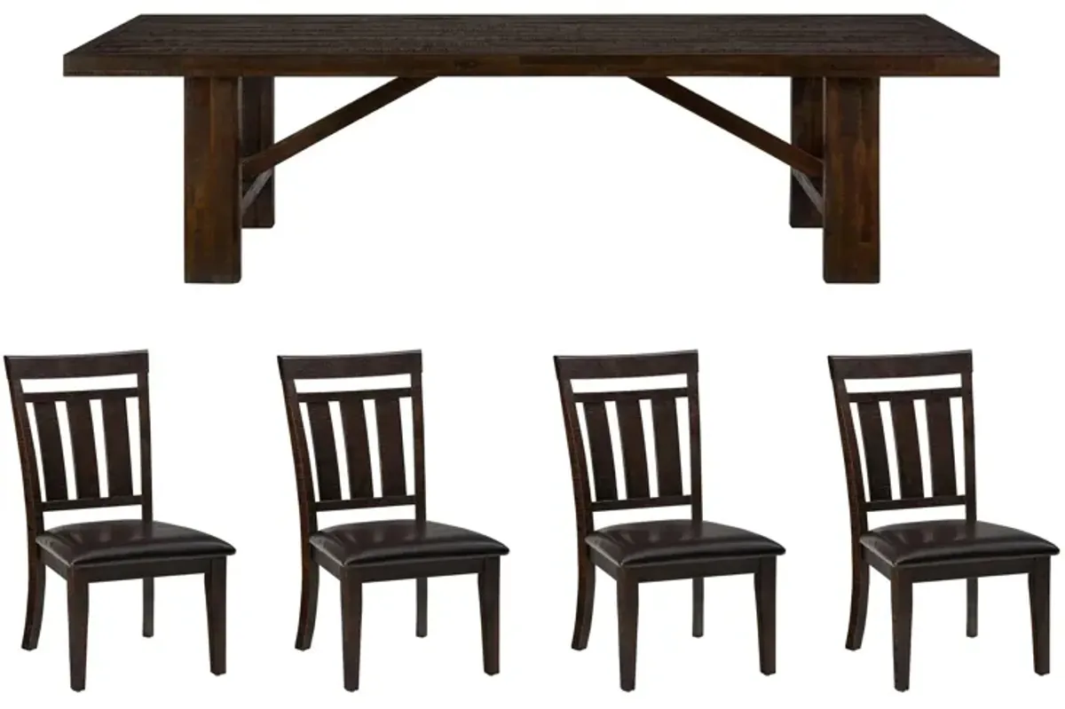 Kona Grove 5-pc. Dining Set in Deep Chocolate by Jofran