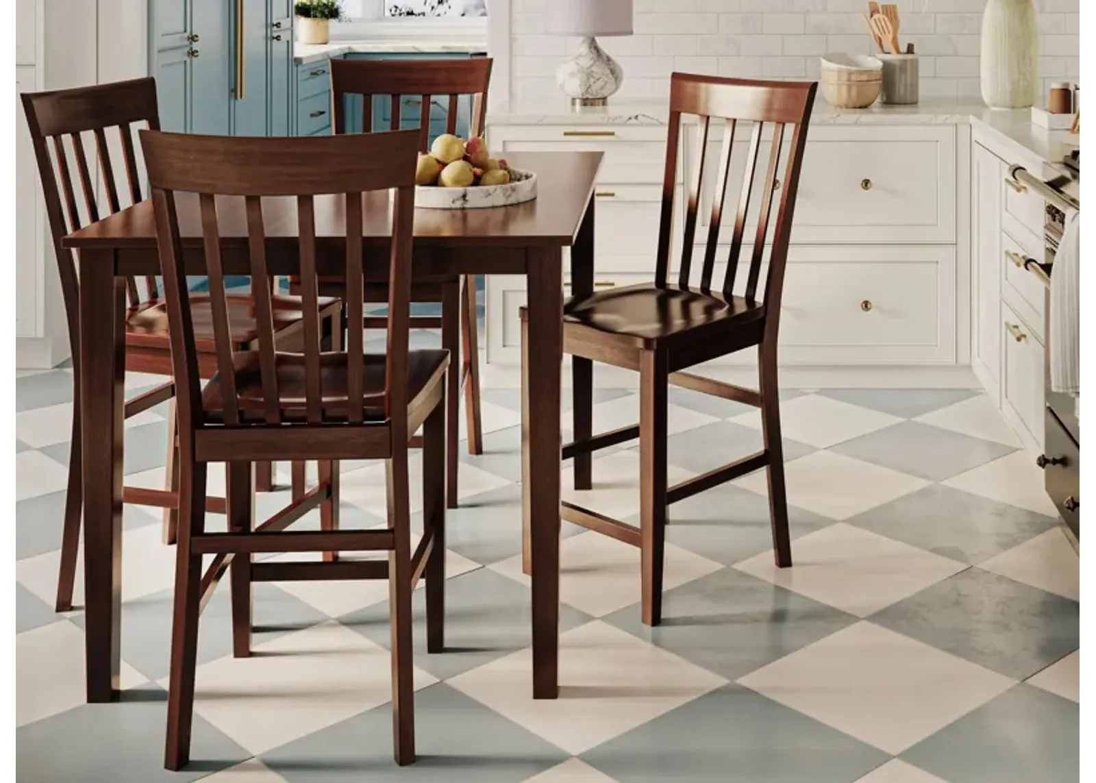 52nd Street 5-pc. Counter-Height Dining Set in Cherry by Bellanest