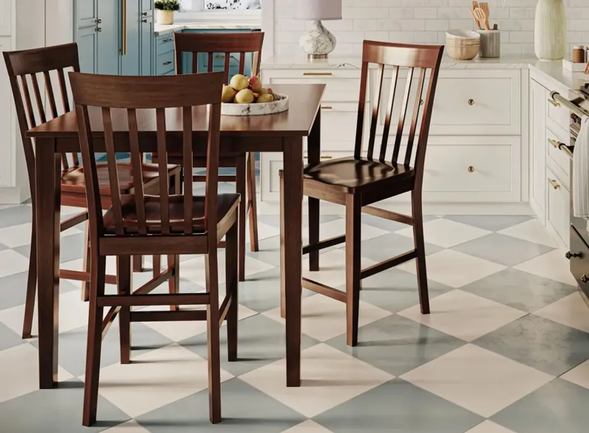 52nd Street 5-pc. Counter-Height Dining Set in Cherry by Bellanest