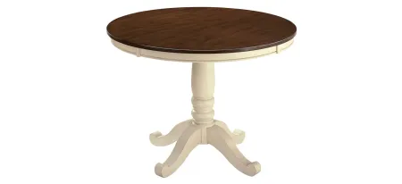 Leland Dining Table in Cottage White / Brown by Ashley Furniture
