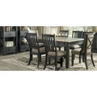 Vail 7-pc. Dining Set in Gray / Black by Ashley Furniture