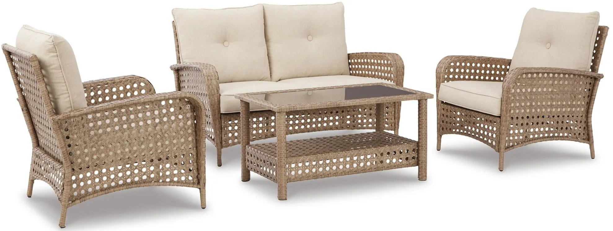 Braylee Outdoor Set -3pc. in Brown by Ashley Furniture