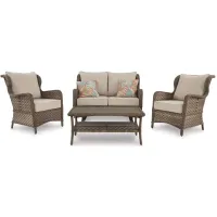 Clear Ridge Outdoor Set -4pc. in Brown by Ashley Furniture