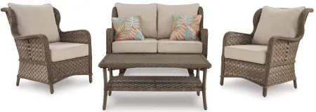 Clear Ridge Outdoor Set -4pc. in Brown by Ashley Furniture