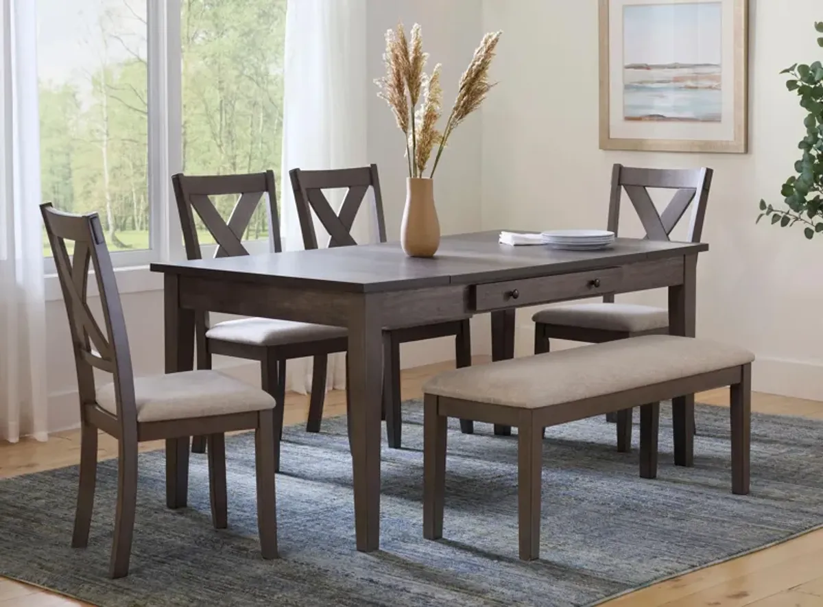 Melvin 6-pc. Dining Set in Dark Gray by Davis Intl.