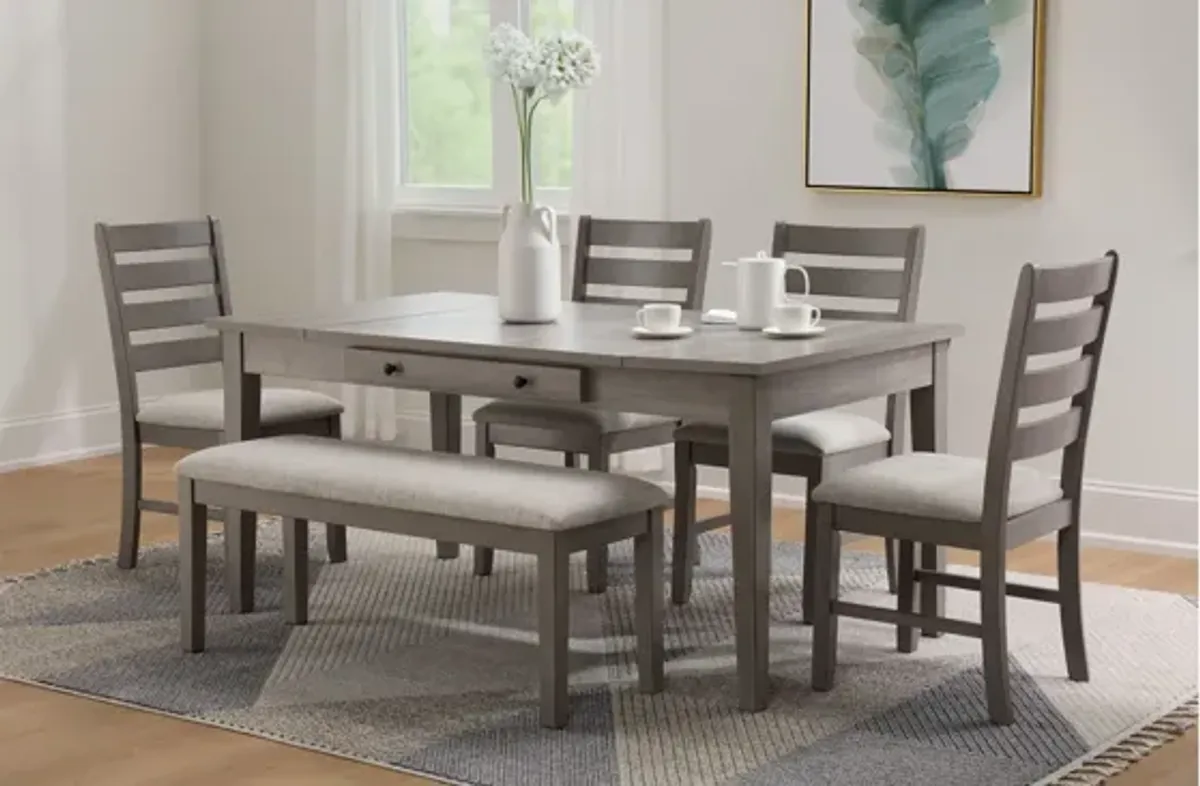 Taryn 6-pc. Dining Set in Light Gray by Davis Intl.