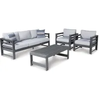 Amora Outdoor Set -4pc. in Navy by Ashley Furniture