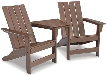 Emmeline Outdoor Set -3pc. in Brown by Ashley Furniture