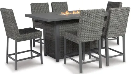 Palazzo Outdoor Dining Set -7pc. in Black by Ashley Furniture
