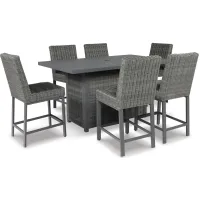 Palazzo Outdoor Dining Set -7pc. in Black by Ashley Furniture