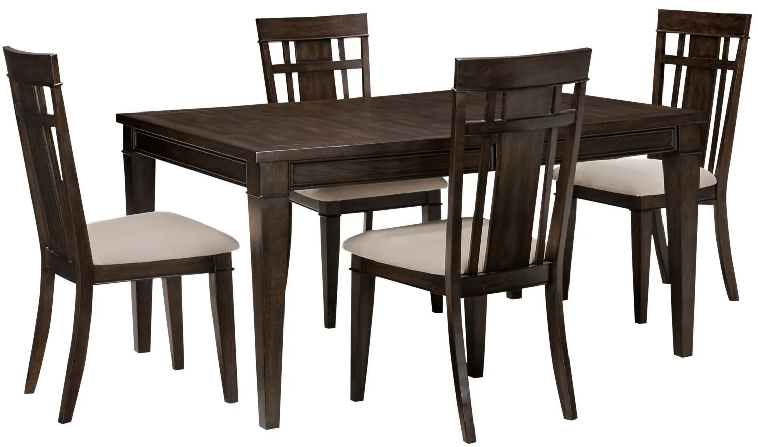 Sheffield 5-pc Dining Set in Dark Oak / Light Brown by Homelegance