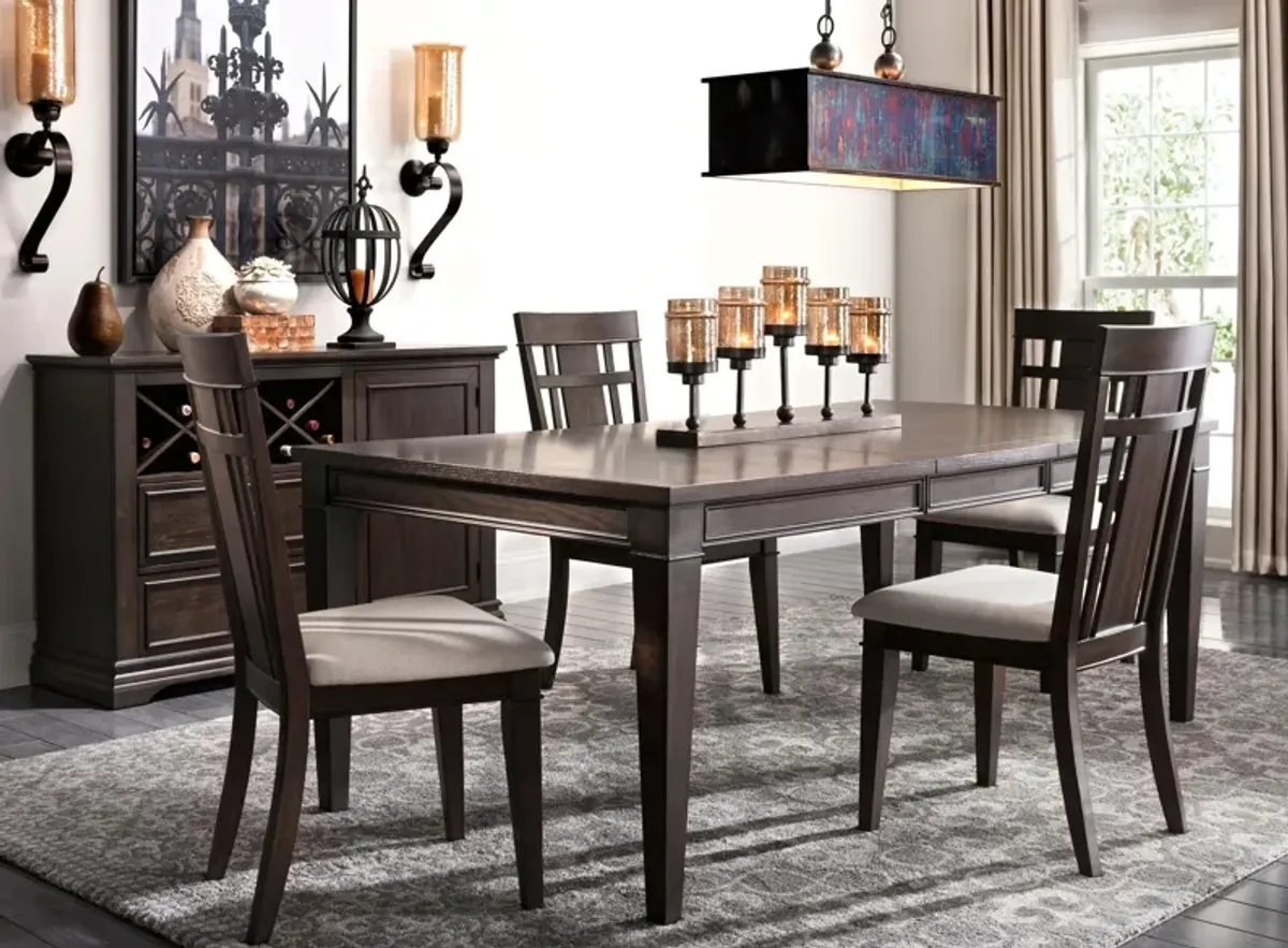 Sheffield 5-pc Dining Set in Dark Oak / Light Brown by Homelegance