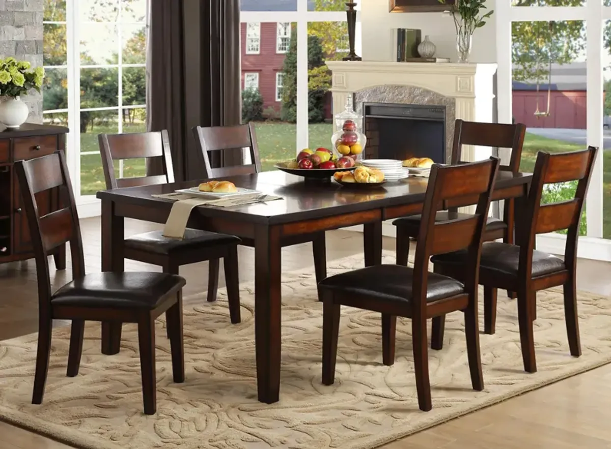 Mcfly 7-pc. Dining Set in Cherry by Homelegance