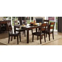 McFly 7-pc. Dining Set in Brown by Homelegance