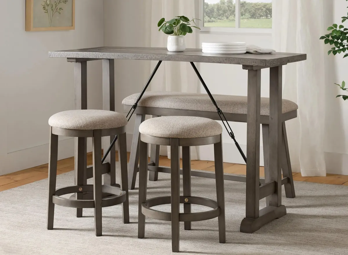 Henderson 4-pc. Dining Set in Gray by Bellanest