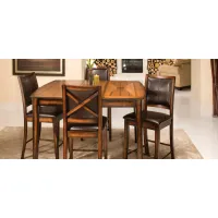 Denver 5-pc. Counter-Height Dining Set in Amber / Dark Brown by Homelegance