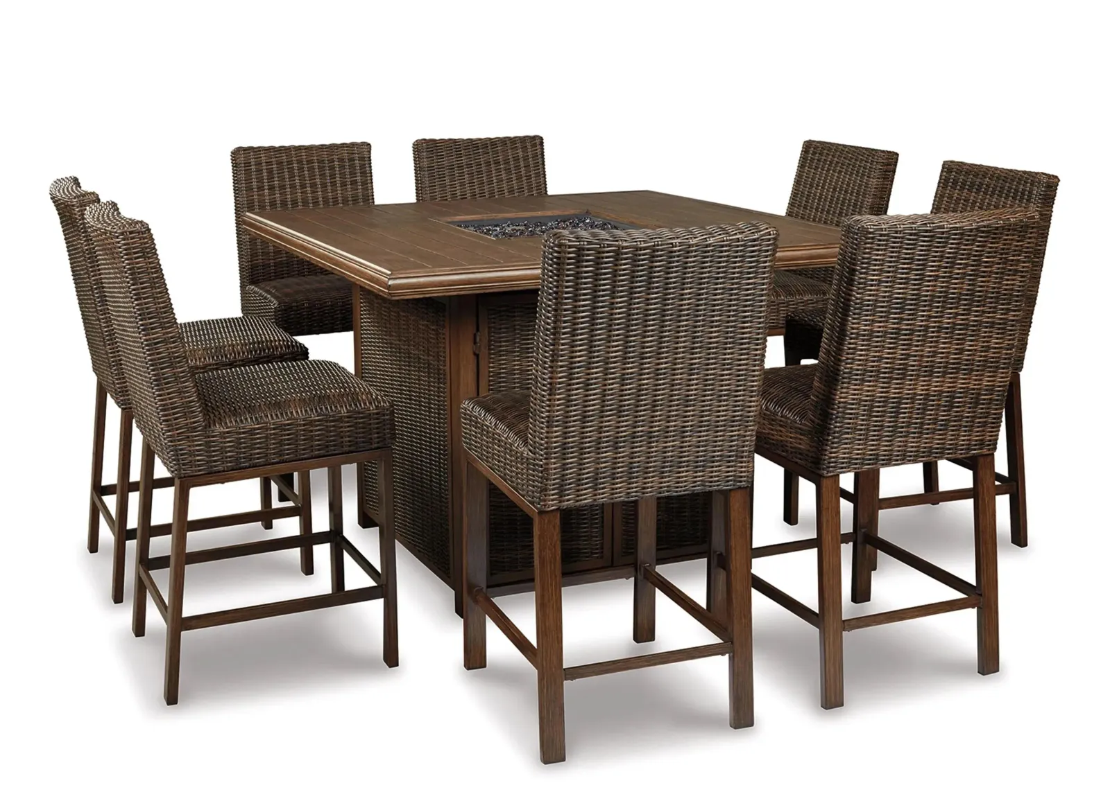 Paradise Trail Outdoor Dining Set -9-pc.. in Brown by Ashley Furniture