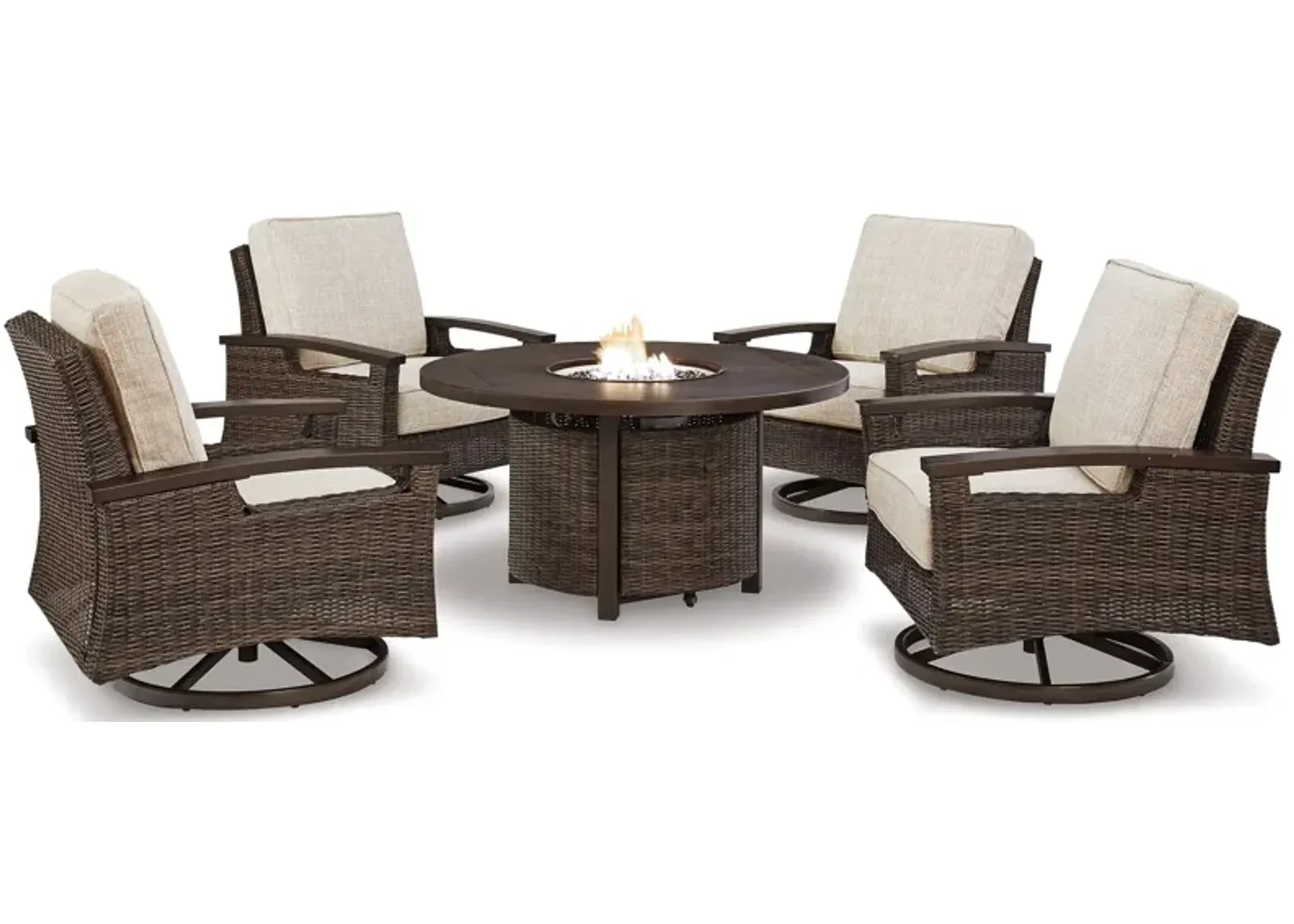 Paradise Trail Outdoor Dining Set 5-pc. in Brown by Ashley Furniture