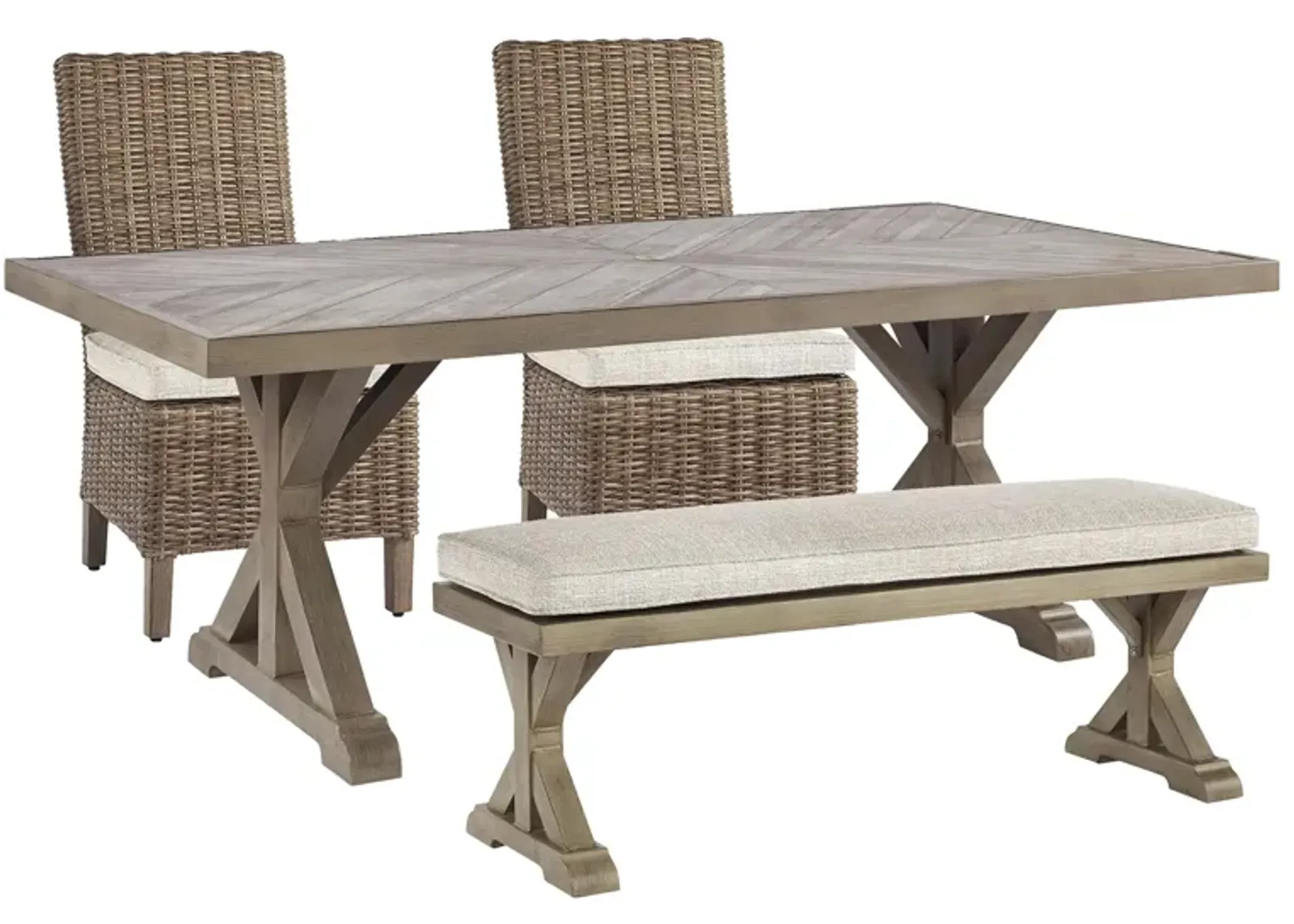 Beachcroft 4-pc. Outdoor Dining Set in Brown by Ashley Furniture