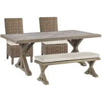 Beachcroft 4-pc. Outdoor Dining Set in Brown by Ashley Furniture