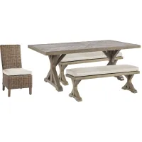 Beachcroft Outdoor Dining Set -4pc. in Brown by Ashley Furniture