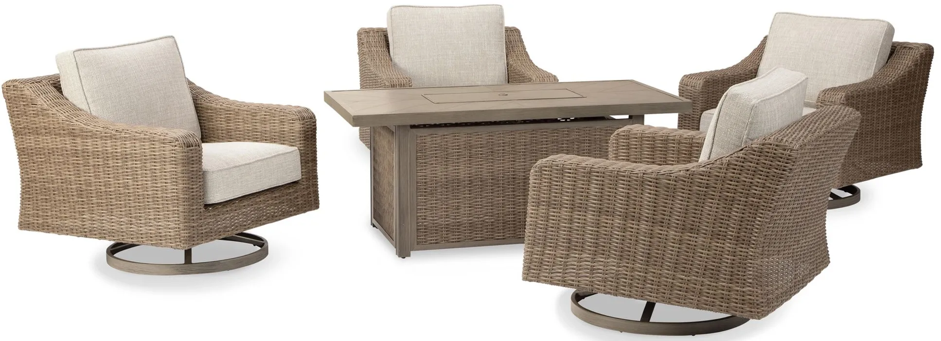 Beachcroft Outdoor Set -5pc. in Brown by Ashley Furniture