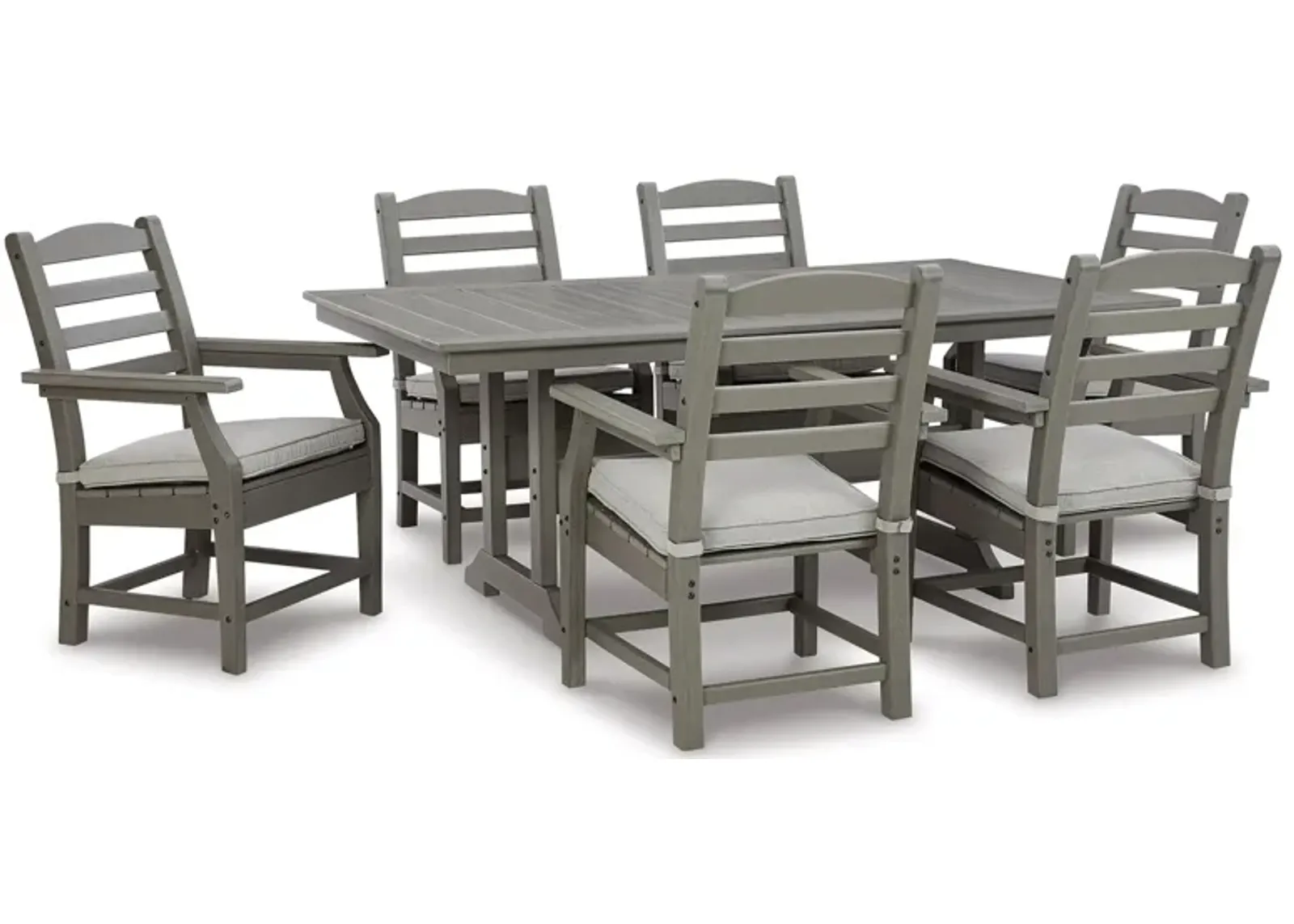 Visola 7-pc. Outdoor Dining Set in Gray by Ashley Furniture