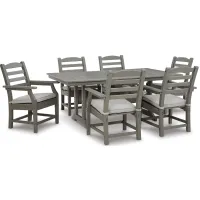 Visola 7-pc. Outdoor Dining Set in Gray by Ashley Furniture