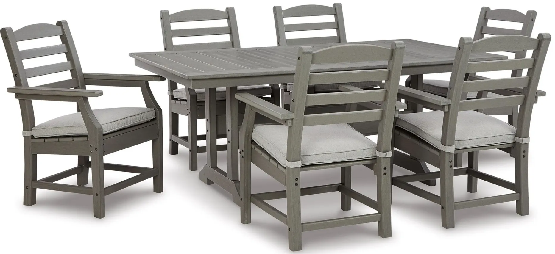 Visola 7-pc. Outdoor Dining Set in Gray by Ashley Furniture