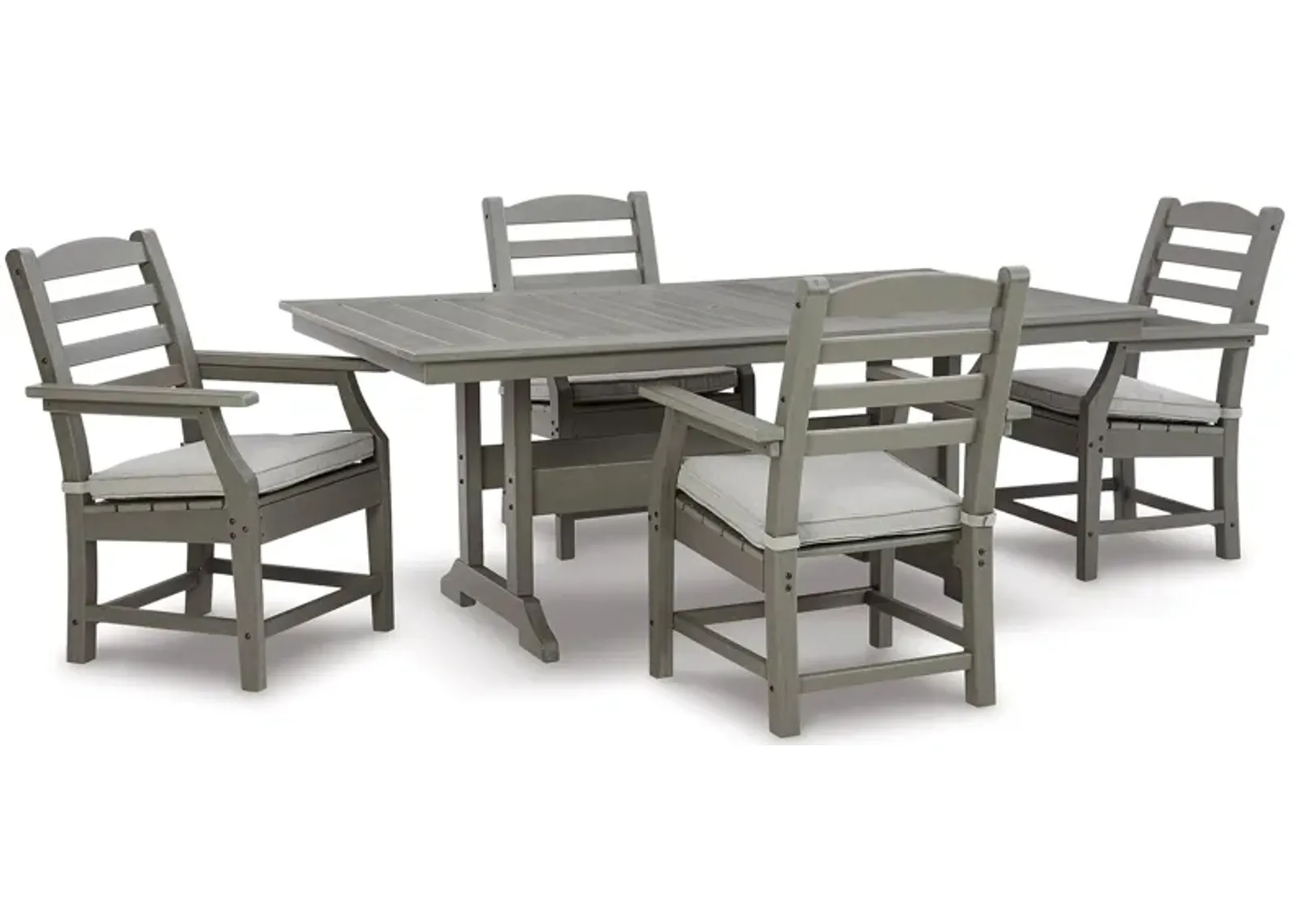 Visola 5-pc. Outdoor Dining Set in Gray by Ashley Furniture