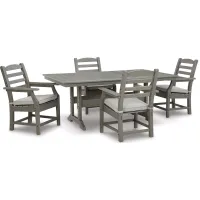 Visola 5-pc. Outdoor Dining Set in Gray by Ashley Furniture