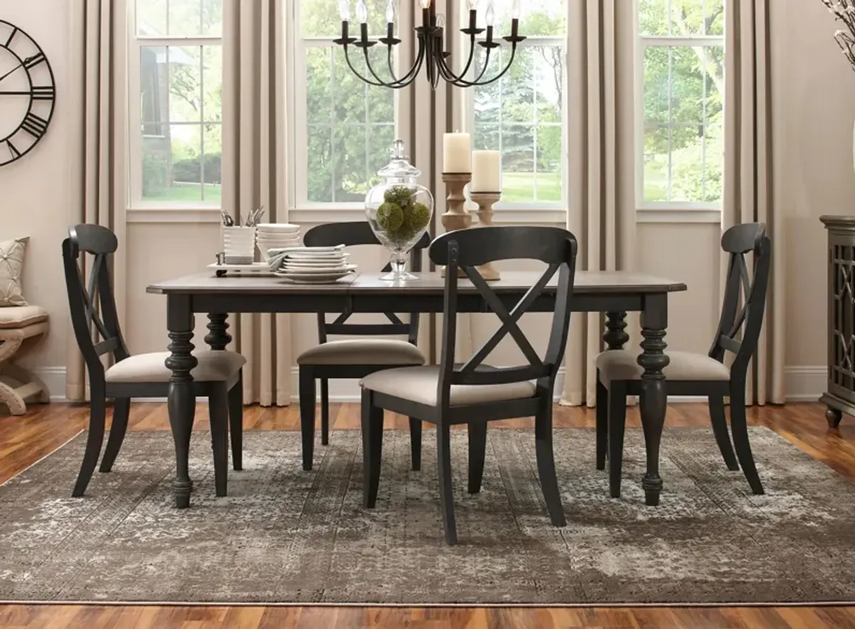 Charleston 5-pc. Dining Set in Slate w/ Weathered Pine Finish by Liberty Furniture